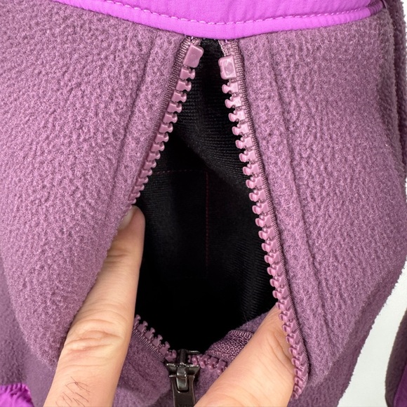North Face Retro Denali Fleece Jacket Youth Medium 10-12 Purple Zipped Pockets - Picture 4 of 12